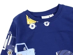 Name It estate blue landbrugsmaskiner sweatshirt